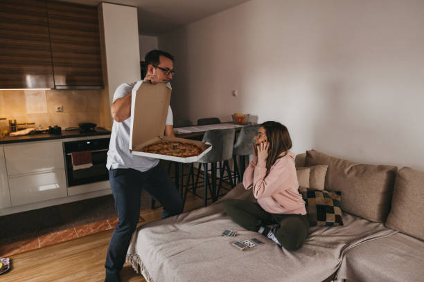 you don't have to cook tonight, darling - junk food stock pictures, royalty-free photos & images