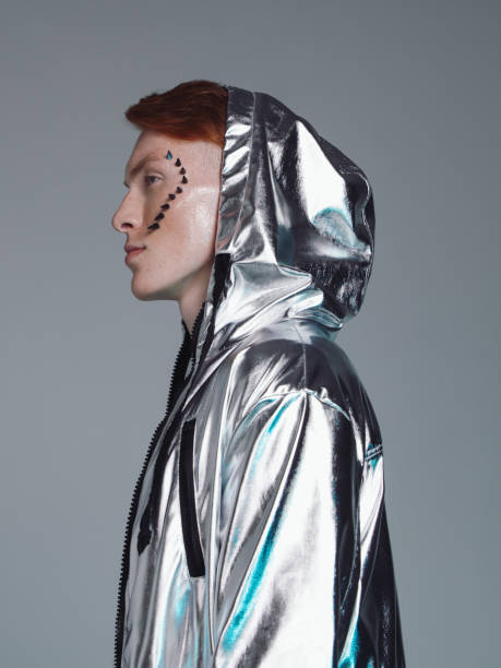 young man with spikes on face - fashion stock pictures, royalty-free photos & images