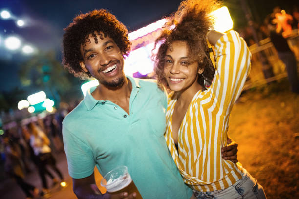 young people at a concert. - concert stock pictures, royalty-free photos & images