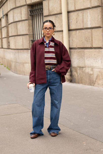 Yoyo Cao wears all Miu Miu outside the Miu Miu show during the Womenswear Fall/Winter 2024/2025 as part of Paris Fashion Week on March 05, 2024 in...
