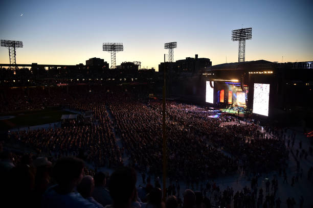 Zac Brown Band performs on stage during the "Down The Rabbit Hole" Tour in Boston at Fenway Park on June 15, 2018 in Boston, Massachusetts.