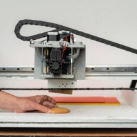 3d printer printing on cookie - food stock pictures, royalty-free photos & images