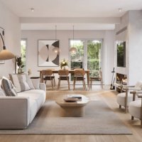 3d render of a contemporary living room interior - home decoration stock pictures, royalty-free photos & images