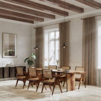 3d rendering of dining area in living room - home decoration stock pictures, royalty-free photos & images