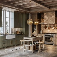 3d rendering of kitchen island with stools in cottage - home decoration stock pictures, royalty-free photos & images