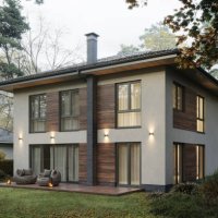 3d rendering of modern cozy bungalow - garden decoration stock pictures, royalty-free photos & images