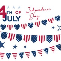 4th of july. independence day decorations. - home decoration stock illustrations