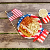 4th of july picnic - food stock pictures, royalty-free photos & images
