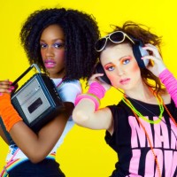 80's disco chicks - fashion stock pictures, royalty-free photos & images