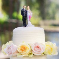 a beautiful cake that's as sweet as the couple's love - garden decoration stock pictures, royalty-free photos & images