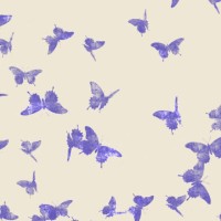 a blue and white butterfly pattern with many butterflies - garden decoration stock pictures, royalty-free photos & images