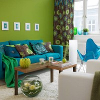 a blue sofa in a living room - home decoration stock pictures, royalty-free photos & images