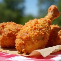 a fried chicken drumstick with a crispy golden-brown skin and visible meat - junk food stock pictures, royalty-free photos & images