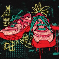 a pair of sneakers pop art - fashion stock illustrations