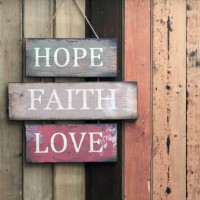a sign of hope, faith and love - home decoration stock pictures, royalty-free photos & images