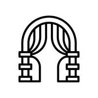 a simple line drawing of an archway - garden decoration stock illustrations