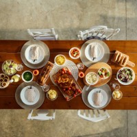 above view of place setting for lunch. - food stock pictures, royalty-free photos & images
