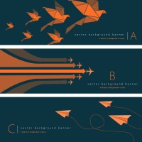 abstract background banner set - travel stock illustrations
