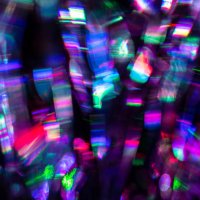 abstract colorful surreal festive night city lights bokeh on black background - concert stock pictures, royalty-free photos & images