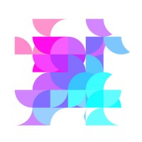 abstract mid-century geometric shapes neon blue purple on white background - fashion stock pictures, royalty-free photos & images