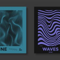 abstract wave line in colourful design. pattern with optical illusion. can be use for brochures, flyers, magazine, business card, branding, banners, headers, book covers, notebooks, t-shirts and hoodies background vector - 