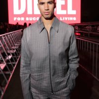 Achraf Hakimi attends the Diesel fashion show during the Milan Fashion Week Womenswear Spring/Summer 2024 on September 20, 2023 in Milan, Italy.