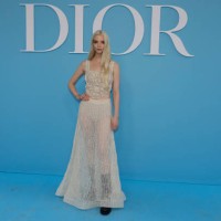 Actress Anya Taylor-Joy poses upon arrival ahead of Dior Women Ready-to-wear Spring-Summer 2025 show as part of the Paris Fashion Week, in Paris on...