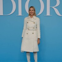 Actress Kelly Rutherford poses upon arrival ahead of Dior Women Ready-to-wear Spring-Summer 2025 show as part of the Paris Fashion Week, in Paris on...