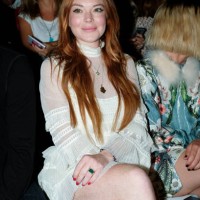 Actress Lindsay Lohan takes to the catwalk with a creation for Spring-Summer 2018 Collection of TERESA HELBIG o during of the Madrid Fashion Week, in...