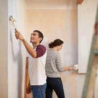 adding personality to their home with a fresh paint job - home decoration stock pictures, royalty-free photos & images