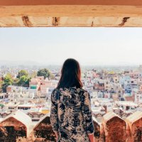 admiring the city of udaipur - travel stock pictures, royalty-free photos & images