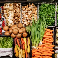 aerial view of various vegetables at supermarket - food stock pictures, royalty-free photos & images