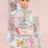 Alex Consani walks the runway during the Chanel Paris Womenswear Spring-Summer 2025 show as part of Paris Fashion Week on October 01, 2024 in Paris,...