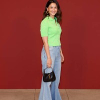 Alia Bhatt is seen at Gucci Ancora during Milan Fashion week on September 22, 2023 in Milan, Italy.