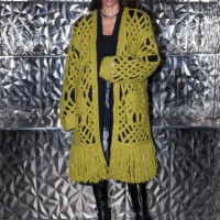 Alizée Priso attends the Taakk Menswear Fall-Winter 2025/2026 show as part of Paris Fashion Week at Le Bridge on January 26, 2025 in Paris, France.