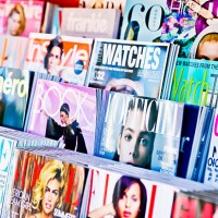 american magazines displayed for sale on newsstand - fashion stock pictures, royalty-free photos & images