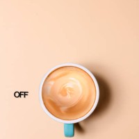 an empty glass cup of coffee on the beige background - junk food stock pictures, royalty-free photos & images