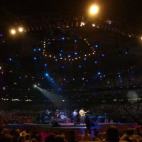 An overall of the last concert in the Astrodome during the George Strait concert at the Reliant Astrodome, Sunday night.