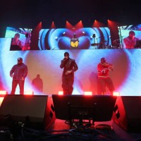 And Young Dirty Bastard, U-God, Raekwon, Masta Killa, Cappadonna and Inspectah Deck of Wu-Tang Clan perform during a stop of the N.Y. State of Mind...