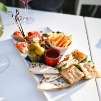 antipasto with summer cocktails close up. - food stock pictures, royalty-free photos & images