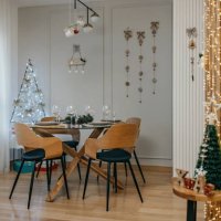 apartment decorated for christmas and new year - home decoration stock pictures, royalty-free photos & images