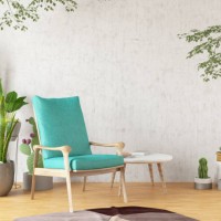 armchair with plants - home decoration stock pictures, royalty-free photos & images