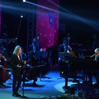Artist Patti Smith and Tony Shanahan perform during the annual Vatican's Christmas concert on December 13, 2014 at the Vatican's Conciliation...