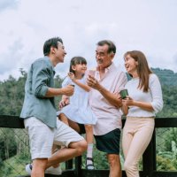 asian chinese family having great time at the resort hotel - travel stock pictures, royalty-free photos & images