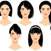 asian women - hairstyle stock illustrations