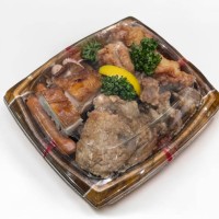 assorted meat platter takeout - junk food stock pictures, royalty-free photos & images