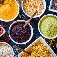 assortment of various types of superfoods - food stock pictures, royalty-free photos & images