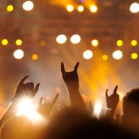 audience in a rock concert - concert stock pictures, royalty-free photos & images