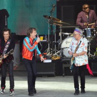 August 2022, Berlin: Mick Jagger , Ron Wood and Keith Richards of the British band The Rolling Stones during the anniversary tour 