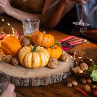 autumn celebrations around the table - home decoration stock pictures, royalty-free photos & images